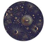 Sun-moon-star Totem Jigsaw 1000 Piece Round Puzzle Mystical Illustration Creative Puzzles for Adults Games Gifts 1000pcs (67.5x67.5cm)