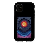 Sun Moon Stars Night Soft Clouds Celestial Cosmos Sky Case for iPhone 11