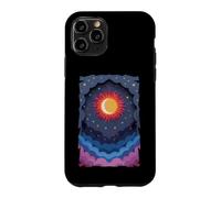 Sun Moon Stars Night Soft Clouds Celestial Cosmos Sky Case for iPhone 11 Pro