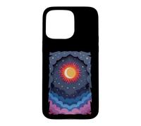 Sun Moon Stars Night Soft Clouds Celestial Cosmos Sky Case for iPhone 15 Pro Max