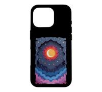 Sun Moon Stars Night Soft Clouds Celestial Cosmos Sky Case for iPhone 16 Pro