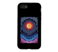Sun Moon Stars Night Soft Clouds Celestial Cosmos Sky Case for iPhone SE (2020) / 7/8