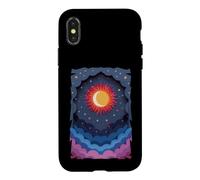 Sun Moon Stars Night Soft Clouds Celestial Cosmos Sky Case for iPhone X/XS