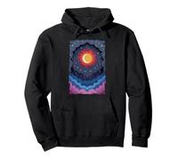 Sun Moon Stars Night Soft Clouds Celestial Cosmos Sky Pullover Hoodie