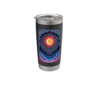 Sun Moon Stars Night Soft Clouds Celestial Cosmos Sky Stainless Steel Insulated Tumbler