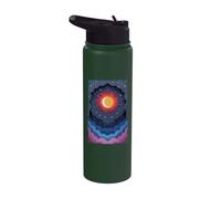 Sun Moon Stars Night Soft Clouds Celestial Cosmos Sky Stainless Steel Insulated Water Bottle