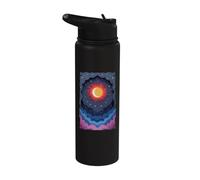 Sun Moon Stars Night Soft Clouds Celestial Cosmos Sky Stainless Steel Insulated Water Bottle