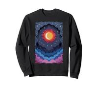 Sun Moon Stars Night Soft Clouds Celestial Cosmos Sky Sweatshirt