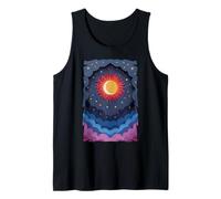 Sun Moon Stars Night Soft Clouds Celestial Cosmos Sky Tank Top