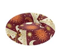 Sun Moon Stars Pattern Pet Dog Beds Donut Cuddler fluffier & Cat Cushion for Small Size Pets Sleeping