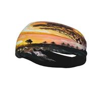 Sun Moon Symbolizing Two Worlds Day Night Sweat Resistant Headband,Fashionable Sports Headscarf, Breathable Hair Band, Sweat Wicking Fitness Equipment Headbands For Women Men