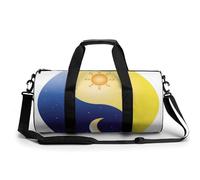 Sun Moon Tai Chi Sport Duffel Bag Gym Bag Weekend Overnight Bag for Travel Camping Hiking Beach 45x23x23cm