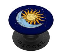 Sun Moon w Stars Astrology 90s Celestial Witch Whimsigoth PopSockets Swappable PopGrip