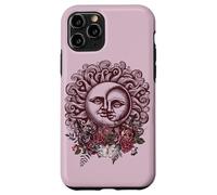 Sun Moon Witchy Goth Moth Floral Dark Vintage Romance Case for iPhone 11 Pro
