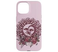 Sun Moon Witchy Goth Moth Floral Dark Vintage Romance Case for iPhone 15