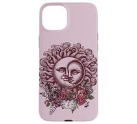 Sun Moon Witchy Goth Moth Floral Dark Vintage Romance Case for iPhone 15 Plus