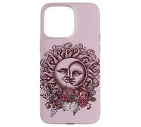Sun Moon Witchy Goth Moth Floral Dark Vintage Romance Case for iPhone 15 Pro Max