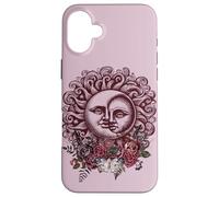 Sun Moon Witchy Goth Moth Floral Dark Vintage Romance Case for iPhone 16 Plus