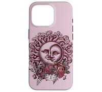 Sun Moon Witchy Goth Moth Floral Dark Vintage Romance Case for iPhone 16 Pro