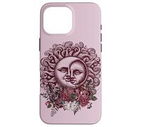 Sun Moon Witchy Goth Moth Floral Dark Vintage Romance Case for iPhone 16 Pro Max