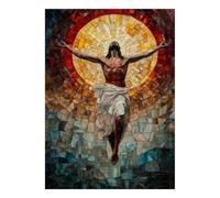 Sun Mosaic Figure Jigsaw Puzzle, 1000 Pcs For Adults | 52x38cm Art Admirers, Birthday Gift, Cardboard, Mood Calming, Tight Puzzle Fit
