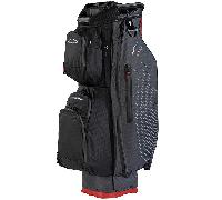 Sun Mountain C-100 H2NO Waterproof Cart Bag - 14-Way Lightweight Trolley Golf Bag - Steel/Black/Red (2026)