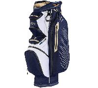 Sun Mountain C-130 H2NO Waterproof Cart Bag - 14-Way Lightweight Trolley Golf Bag - Navy/Gold/White (2026)