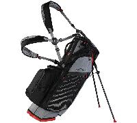 Sun Mountain H2NO Eclipse E4.5 VLO Waterproof 14-Way Stand Carry Golf Bag - Nickel/Black/Red (2026)