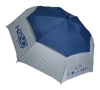 Sun Mountain H2NO Golf Umbrella Nickel/Cadet - 150cm Dual Canopy Windproof & Waterproof Golf Umbrella with 30SPF UV Protection and Auto Open