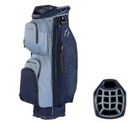 Sun Mountain C-100 H2NO Waterproof Cart Bag - 14-Way Lightweight Trolley Golf Bag - Navy/Ash/Platinum (2026)