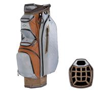 Sun Mountain C-130 H2NO Waterproof Cart Bag - 14-Way Lightweight Trolley Golf Bag - Leather/Shadow/Otter (2026)