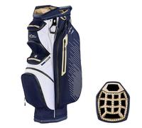 Sun Mountain C-130 H2NO Waterproof Cart Bag - 14-Way Lightweight Trolley Golf Bag - Navy/Gold/White (2026)