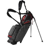 SUN MOUNTAIN ECLIPSE TWO-5 GOLF STAND BAG - BLACK / STEEL / RED +FREE GIFT