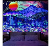 Sun Mountain Fluorescent Tapestry Wall Hanging Carpet Luminous Background