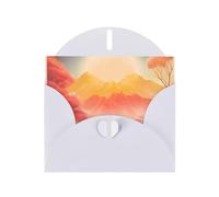 Sun Mountain Forest Elegant Pearl Paper Holiday Greeting Card For Christmas, Blessing Cardï¼ŒBirthday, Valentine'S Day