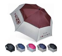 Sun Mountain H2NO Golf Umbrella Garnet/Cadet - Large 150cm Dual Canopy Wind Resistant Waterproof Golf Umbrella with 30SPF UV Protection