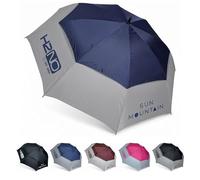 Sun Mountain H2NO Golf Umbrella Navy/Cadet - Large 150cm Dual Canopy Wind Resistant Waterproof Golf Umbrella with 30SPF UV Protection