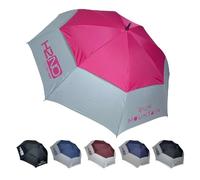 Sun Mountain H2NO Golf Umbrella Pink/Cadet - 150cm Dual Canopy Windproof & Waterproof Golf Umbrella with 30SPF Sun Protection and Ergonomic Handle