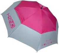 Sun Mountain H2NO Golf Umbrella Pink/Cadet - 150cm Dual Canopy Windproof & Waterproof Golf Umbrella with 30SPF Sun Protection and Ergonomic Handle