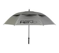 Sun Mountain H2NO Waterproof Premium Ergonomic 50 SPF Dual Clear Canopy Durable Golf Umbrella 172cm / 67" Vision Umbrella Grey (Silver)