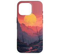 Sun Mountain Sunset Wilderness Hiking Nature Moon Case for iPhone 16 Pro