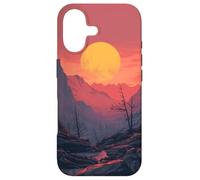 Sun Mountain Sunset Wilderness Hiking Nature Moon Case for iPhone 17