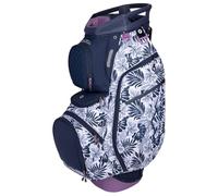 Sun Mountain Women's Diva Lightweight Cart Golf Bag 14-Way Top - 8 Pockets, Smart Dual Strap System, Push-Electric-Riding Cart Compatible Compression Base, 2025 Model - Navy-Navy Flower