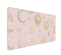 Sun Mouse Mat 1000x500 mm Large Mouse Pad Moon Waterproof Desk Mat with Non-Slip Rubber Base, Smooth Surface to Improve Precision and Speed, xxl Gaming Mousepad for Office, Computer, PC, Laptop 2S-895