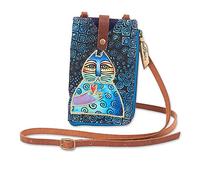 Sun 'N' Sand Women's, Crossbody Phone Storage Bag, A. Cat Blue, M