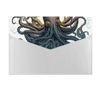 Sun Ocean Octopus File Folder 6-Pocket, Waterproof Accordion File Organizer with Snap Closure, Expanding Document Holder for Office, Home