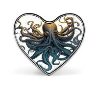 Sun Ocean Octopus Lapel Pin Heart Brooch Premium Aluminum Alloy Badge Lightweight Wearable Badge Cute Love Brooch For Valentine'S Day Mother'S Day Wedding Daily Wear & Gift Pin