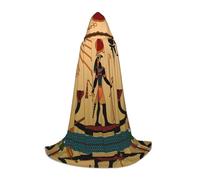 Sun Old Egyptian Timeless Grace Hooded Cape For Teenagers, Unisex Cloak Robe Hooded Halloween Costume Satin Witches Vampire Cloak Fancy Dress Up Children