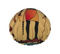 Sun Old Egyptian Timeless Grace Multi-Scene And Multi-Purpose Shower Spa Double-Layer Waterproof Shower Cap And Cooking Cap, Suitable For Adults, Children And Men And Women.