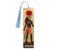Sun Old Egyptian Timeless Grace Print 5pcs Wooden Bookmarks with Tassels, Reading Page Markers Book Marks, Gifts for Men Women